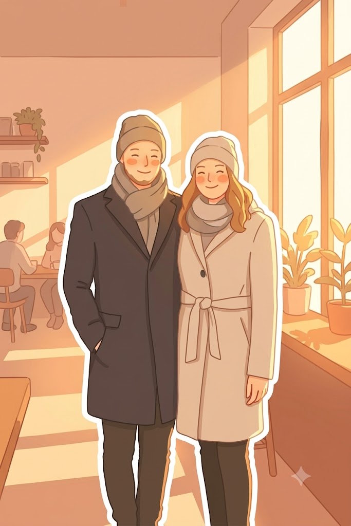 Golden Hour Window Seat Sticker Portrait