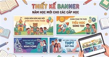 Prompt thiết kế banner khai giảng năm học mới các cấp học