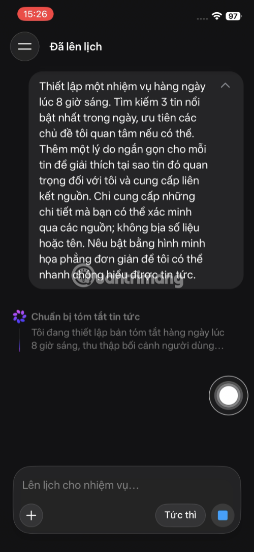 tính năng đã lên lịch meta ai là gì