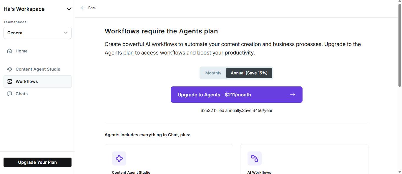 Bắt đầu một workflow mới