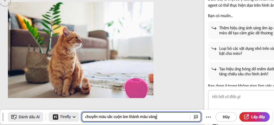 Mô tả đổ màu trên Photoshop online