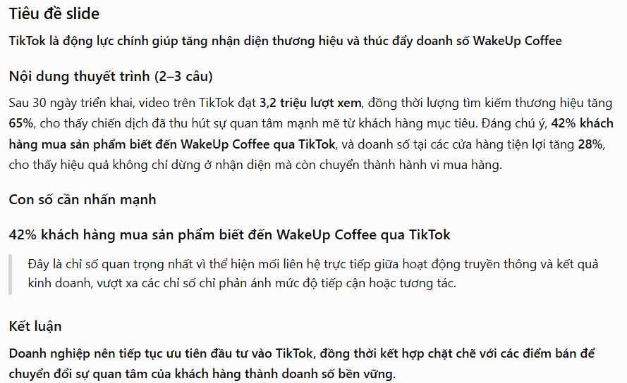 Biến dữ liệu thành câu chuyện thuyết phục