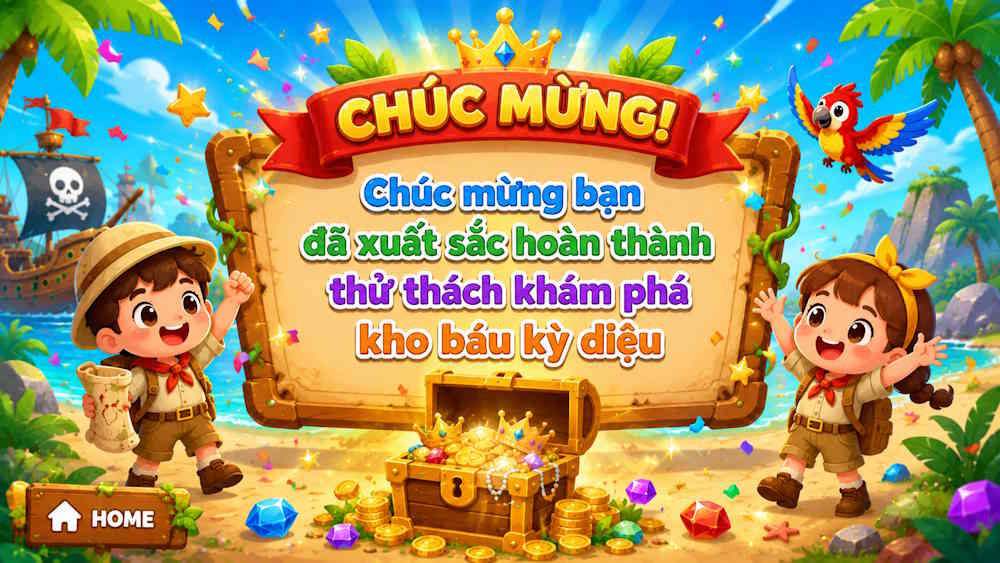 Màn hình kết thúc trò chơi trên PowerPoint