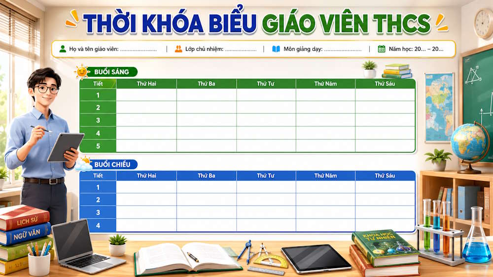 Thời khóa biểu giáo viên cấp 2