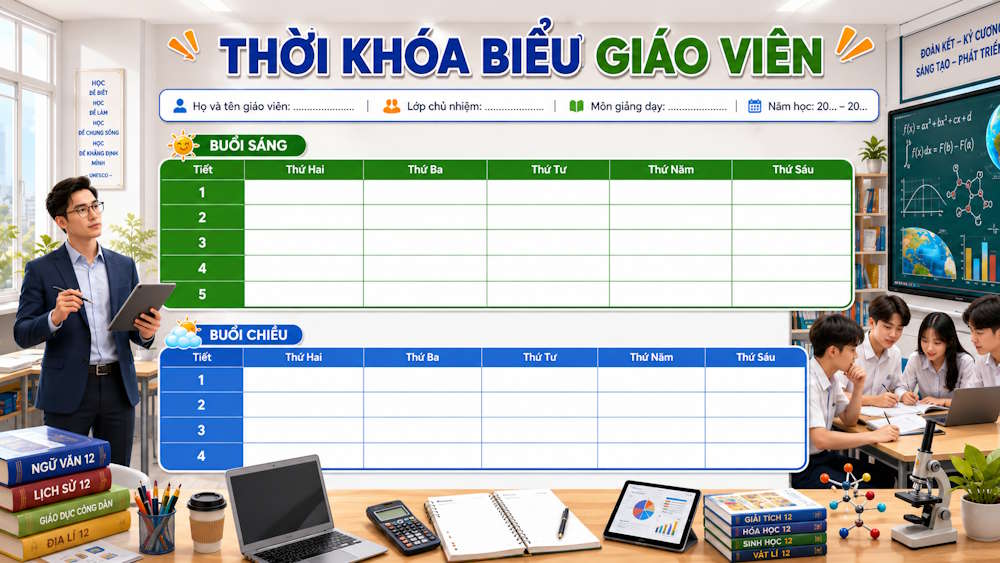 Thời khóa biểu giáo viên cấp 3