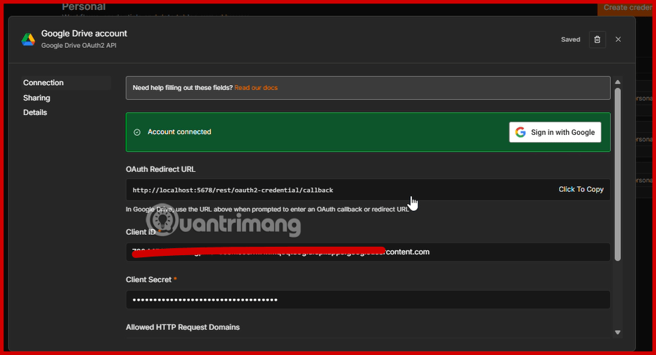 google drive với n8n