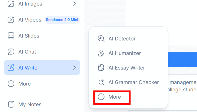 Mở rộng công cụ viết AI trên NoteGPT
