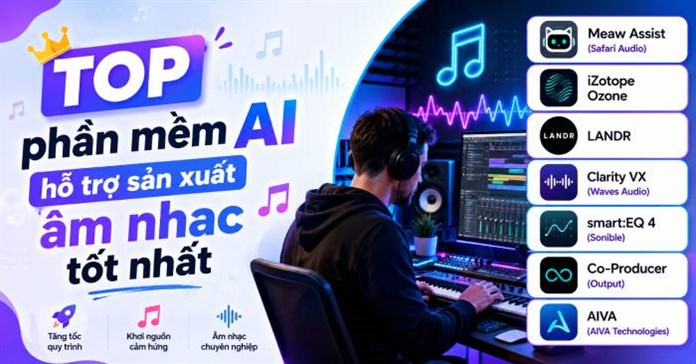 TOP phần mềm AI hỗ trợ sản xuất âm nhạc tốt nhất