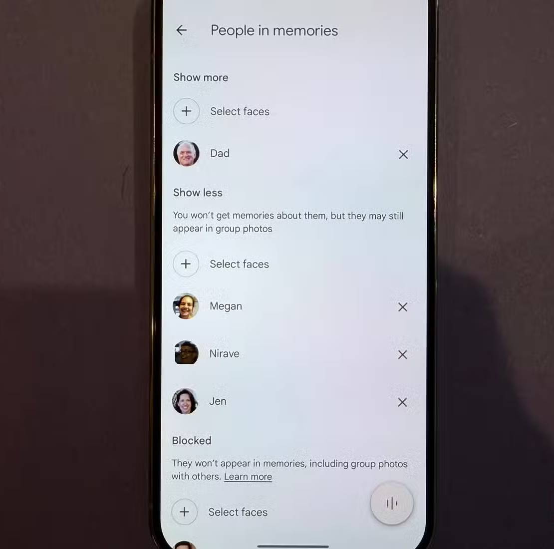 Memories filter in Google Photos
