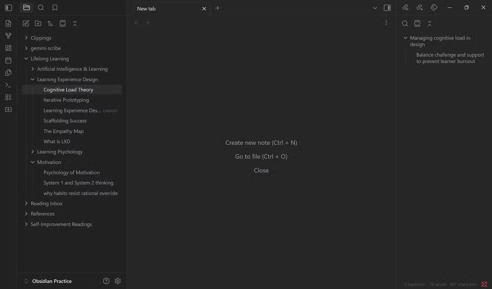 Cấu trúc thư mục lồng nhau lộn xộn trong file explorer của Obsidian