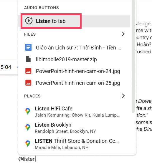 Gọi công cụ đọc Google Docs bằng Gemini