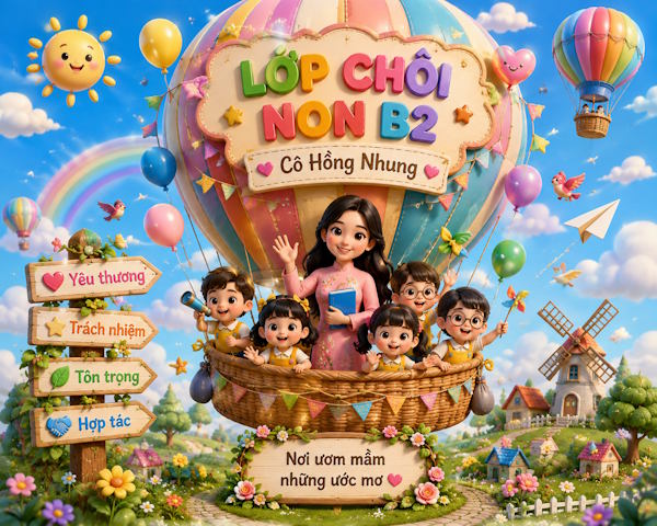 Bảng hiệu phong cách khinh khí cầu