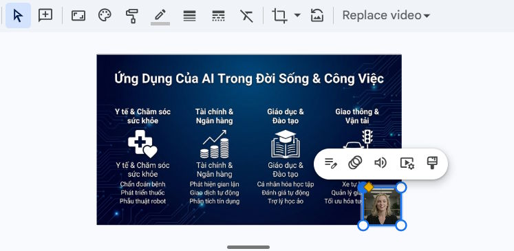 Chỉnh avatar AI trong video Google Vids