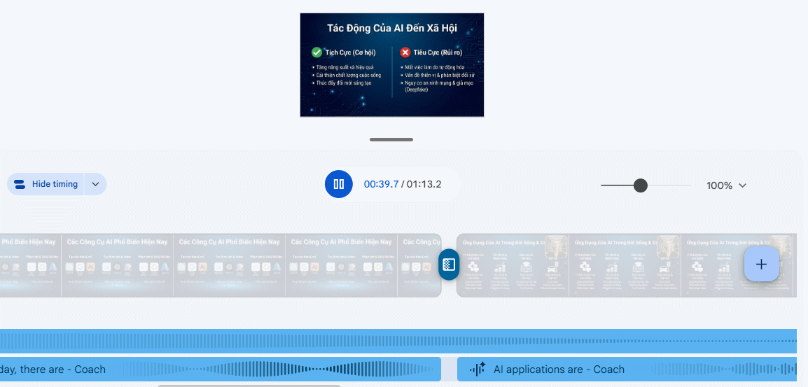 Video AI tạo trên Google Vids