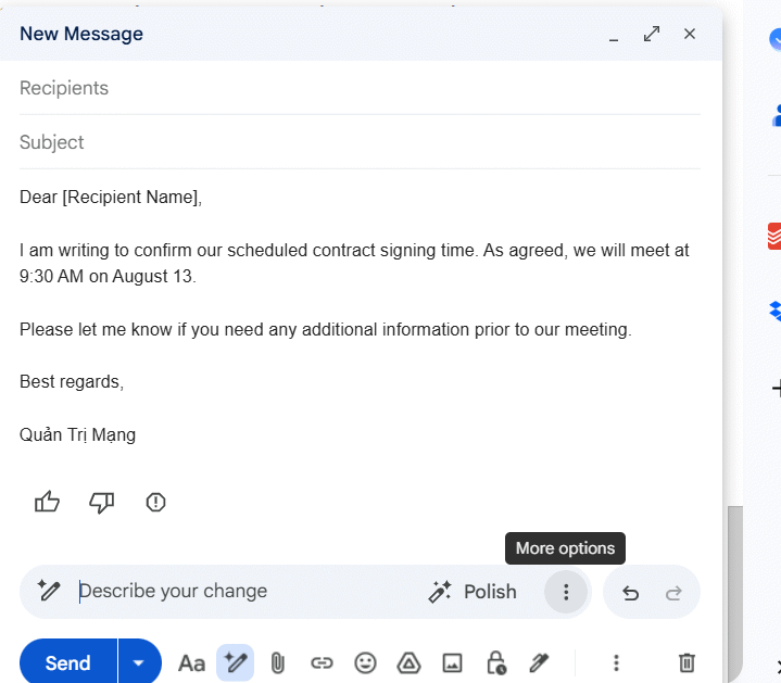Tùy chỉnh email trong Gmail