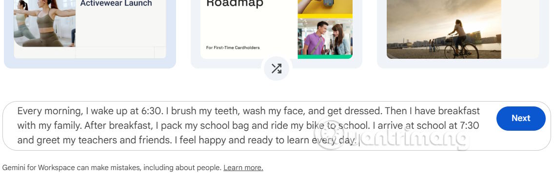 Nhập cảnh thiết kế storyboard Google Vids