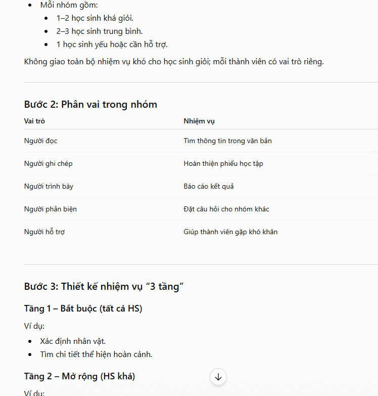 Prompt tạo hoạt động cho nhóm