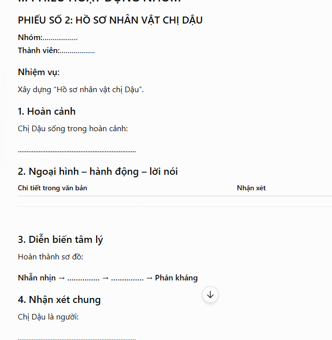 Nội dung học tập
