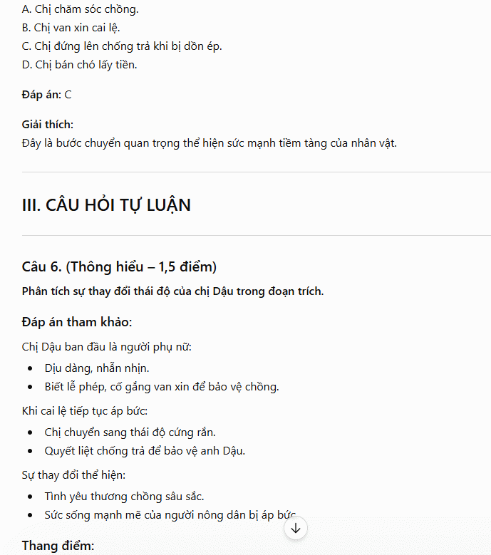 Tạo đề kiểm tra đánh giá năng lực