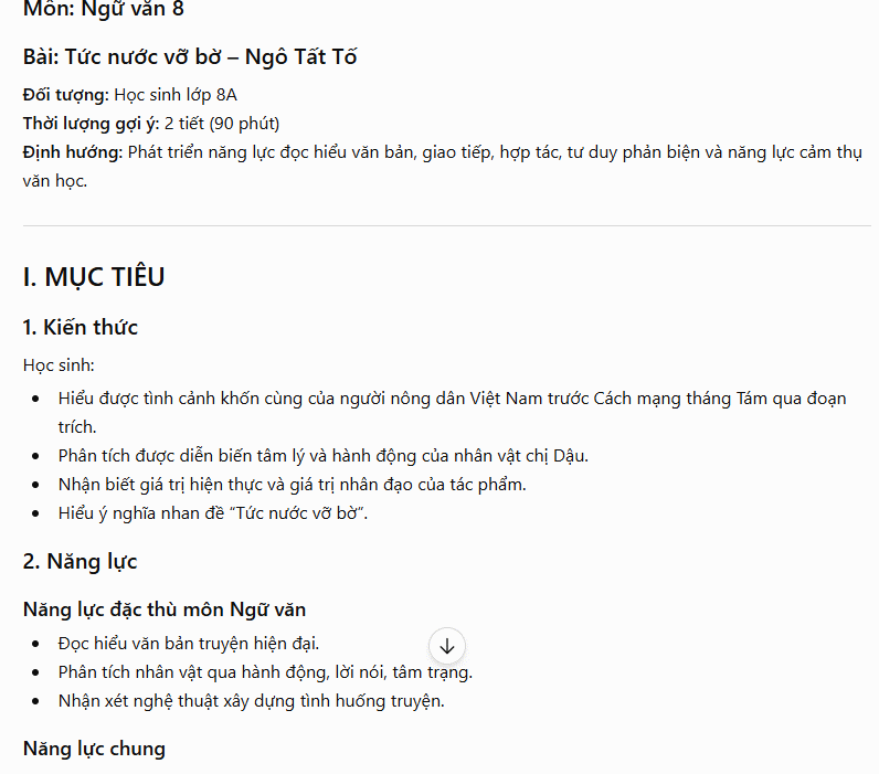 Prompt tạo giáo án