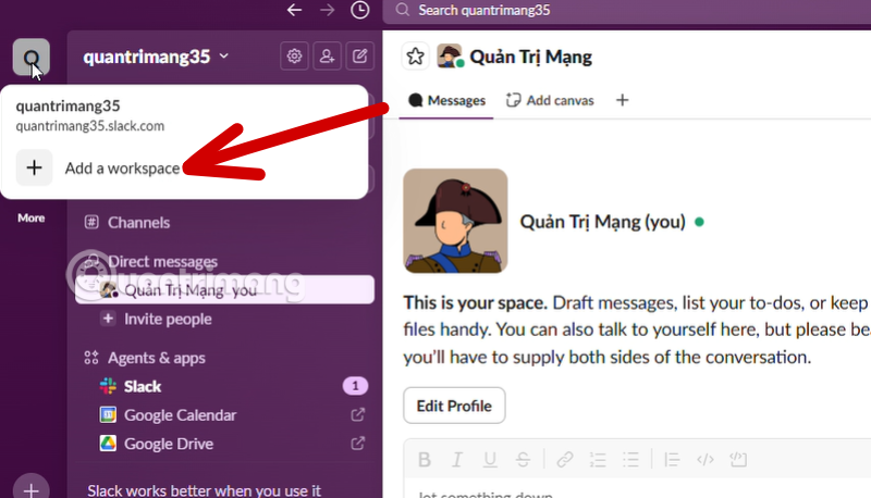 kết nối Slack vào Claude