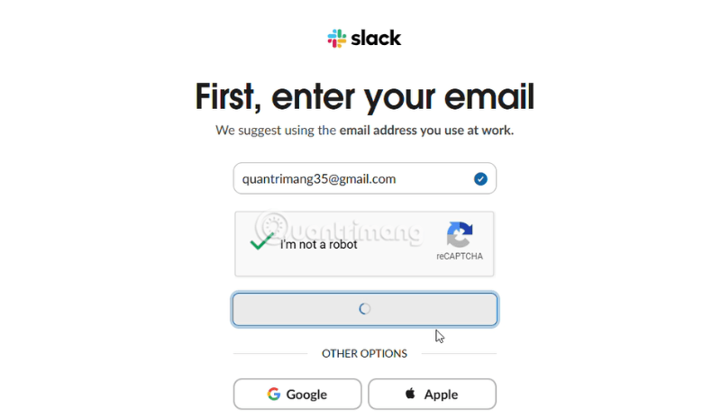 tạo Workspace trên Slack