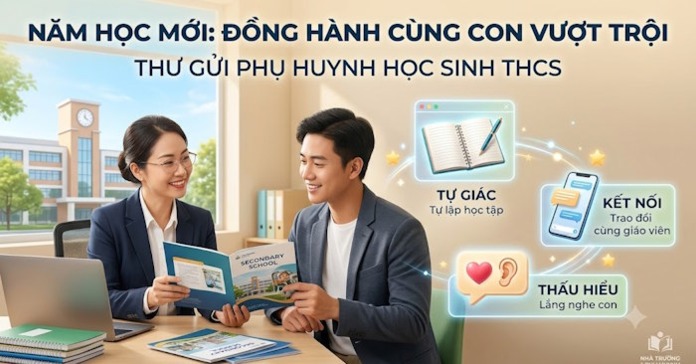 Prompt thiết kế poster Lời chào phụ huynh đầu năm học