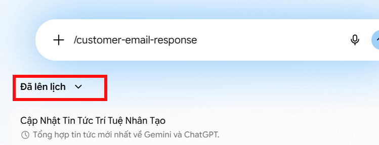 Trạng thái cho tác vụ trong Gemini Spark