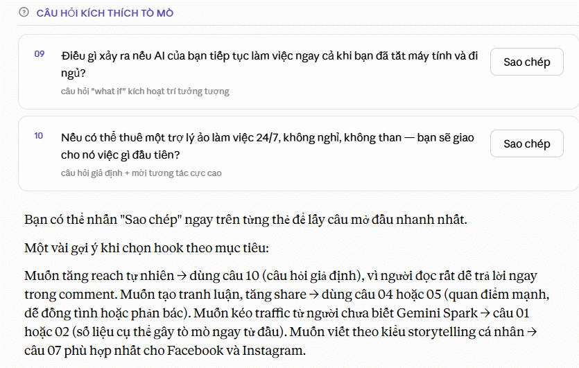 Chọn cầu mở đầu bài đăng