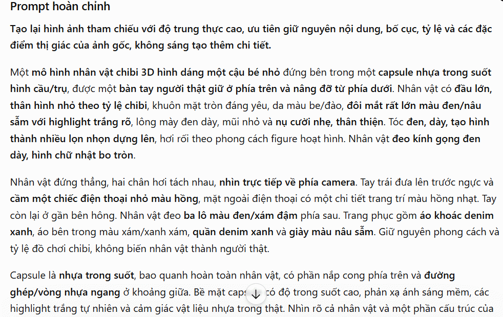 Tạo promt hoàn chỉnh