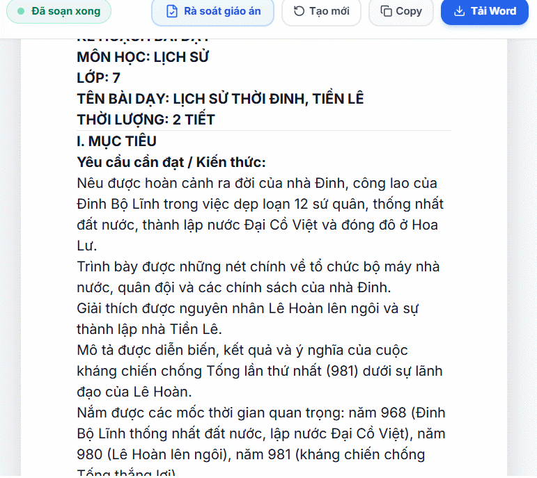 Nội dung giáo án