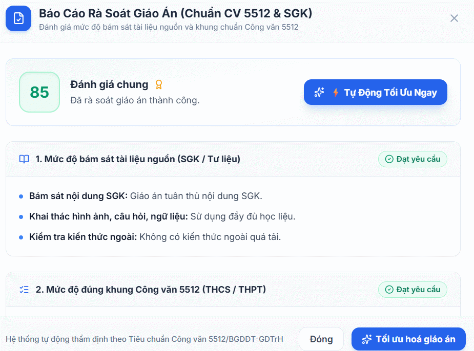Kiểm tra giáo án