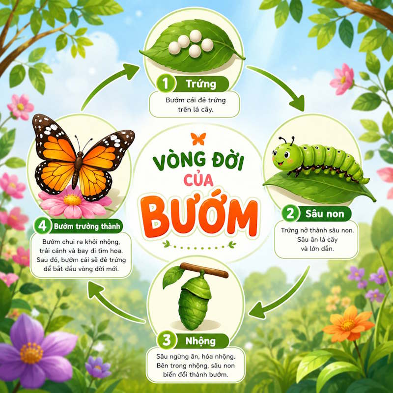 Infographic giáo dục Vòng đời