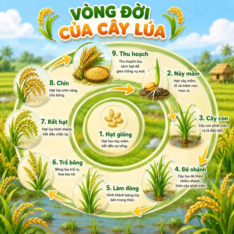 Infographic giáo dục Vòng đời dạng xoắn