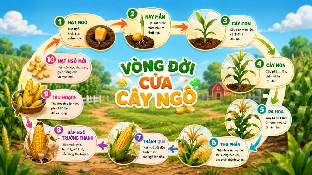 Infographic giáo dục Vòng đời dạng đồng hồ