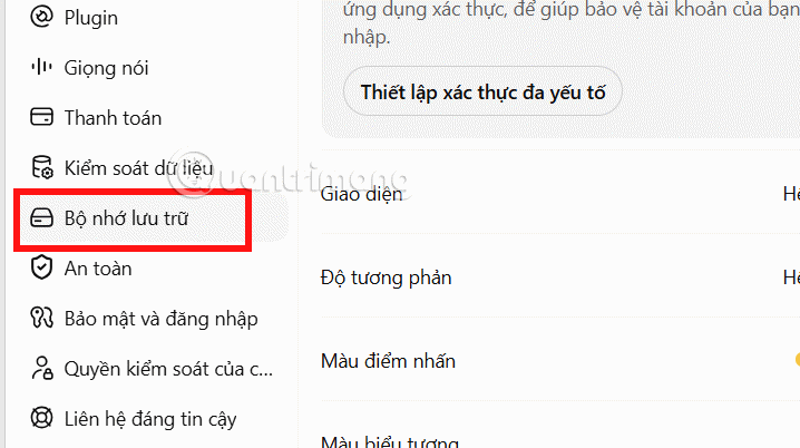 Bộ nhớ lưu trữ trên ChatGPT