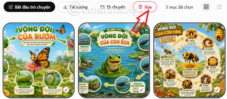 Xóa ảnh lưu trữ trên ChatGPT
