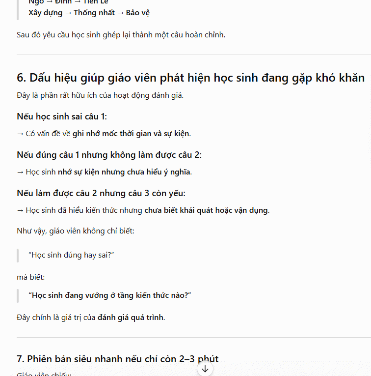 Đánh giá từ giáo viên 