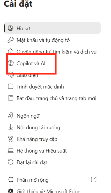 Copilot và AI trên Edge