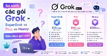 So sánh các gói Grok - SuperGrok vs Plus vs Heavy: Nên chọn gói nào?