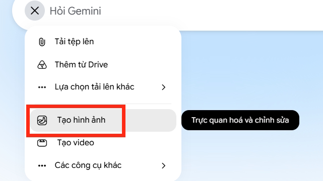 Tạo hình ảnh trên Gemini