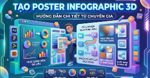 Hướng dẫn tạo poster infograhic 3D tóm tắt nội dung trên Gemini