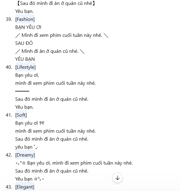 Prompt viết chữ tạo kiểu