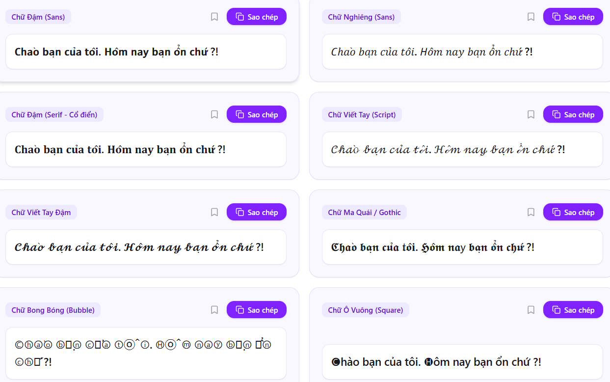 Viết chữ kiểu status Facebook trên FancyText Studio