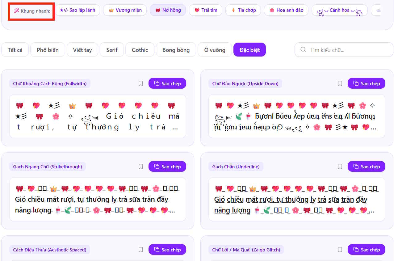 Khung viết chữ kiểu