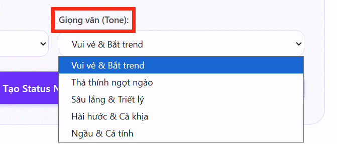 Tạo status trên FancyText Studio