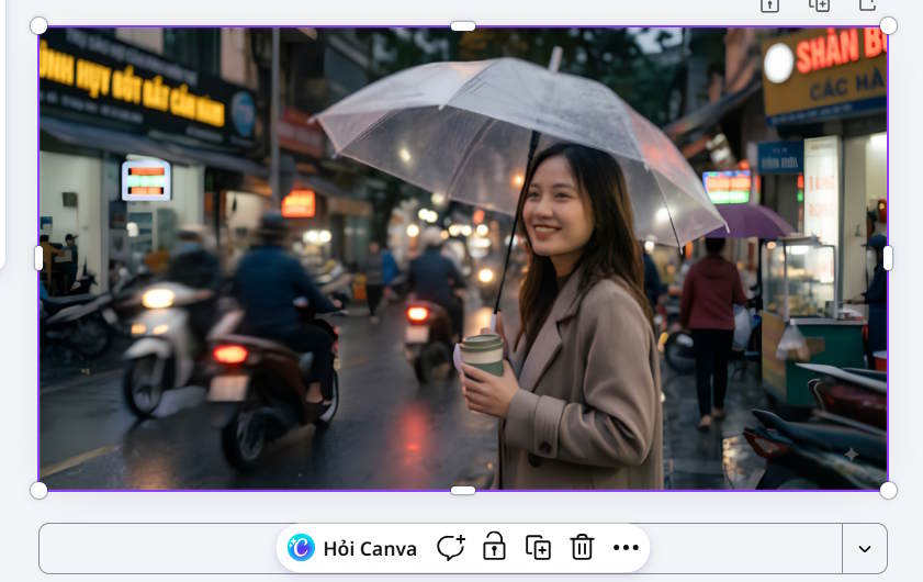 Làm nét ảnh bằng AI trên Canva