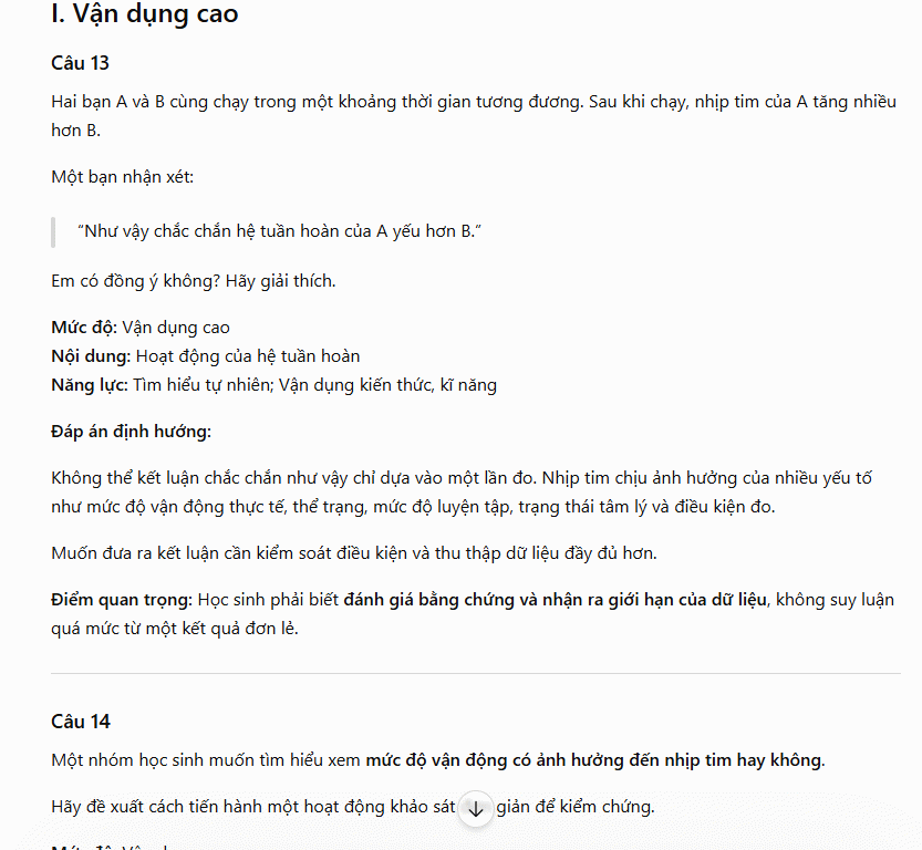 Kiểm tra môn KHTN