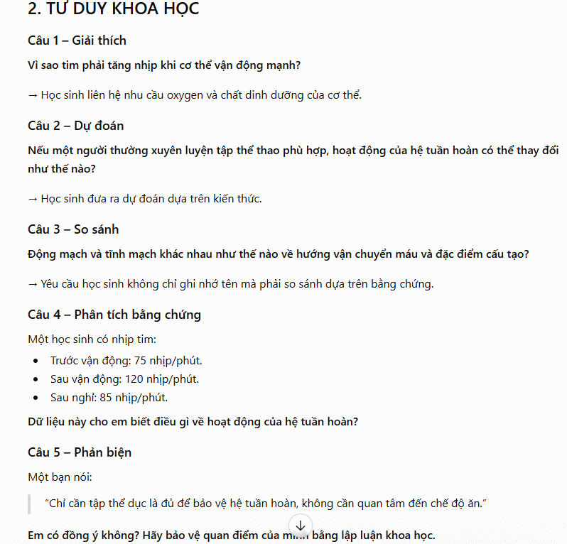 Nội dung hoạt động tương tác