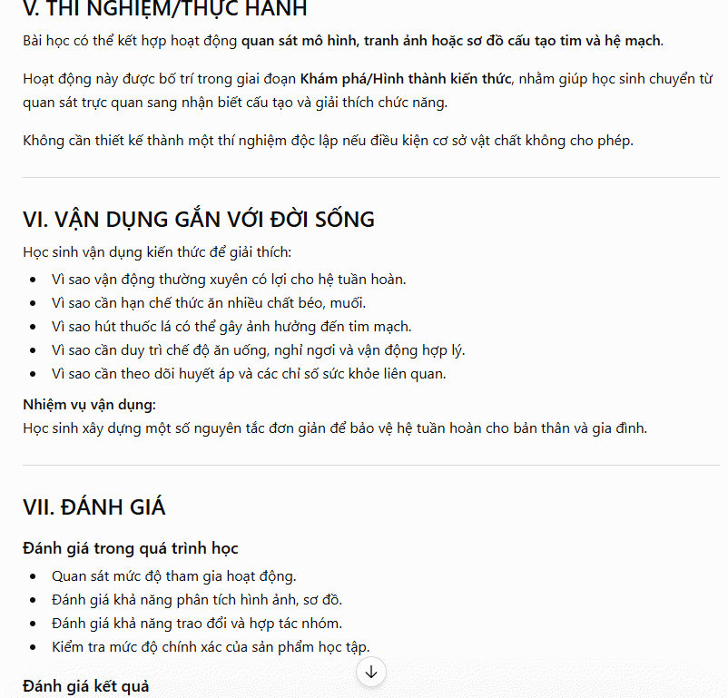Triển khai thí nghiệm, vận dung